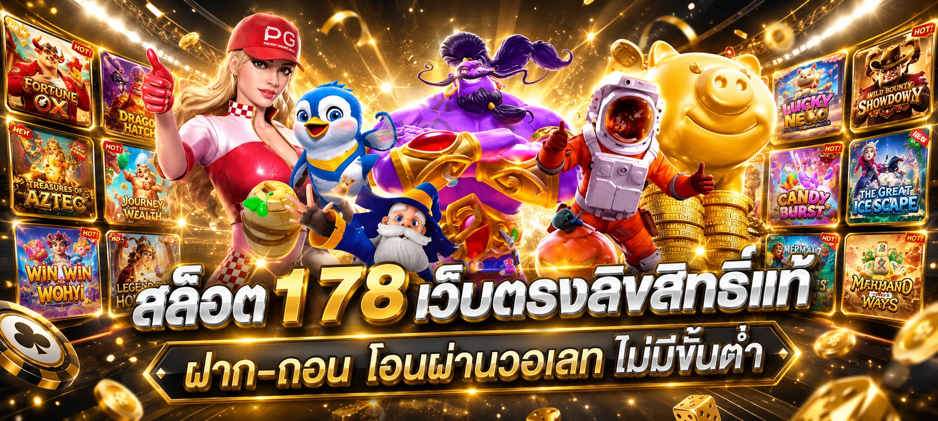 แบนเนอร์สล็อตออนไลน์ UFA LION 168 รวมค่ายดังในเว็บเดียว